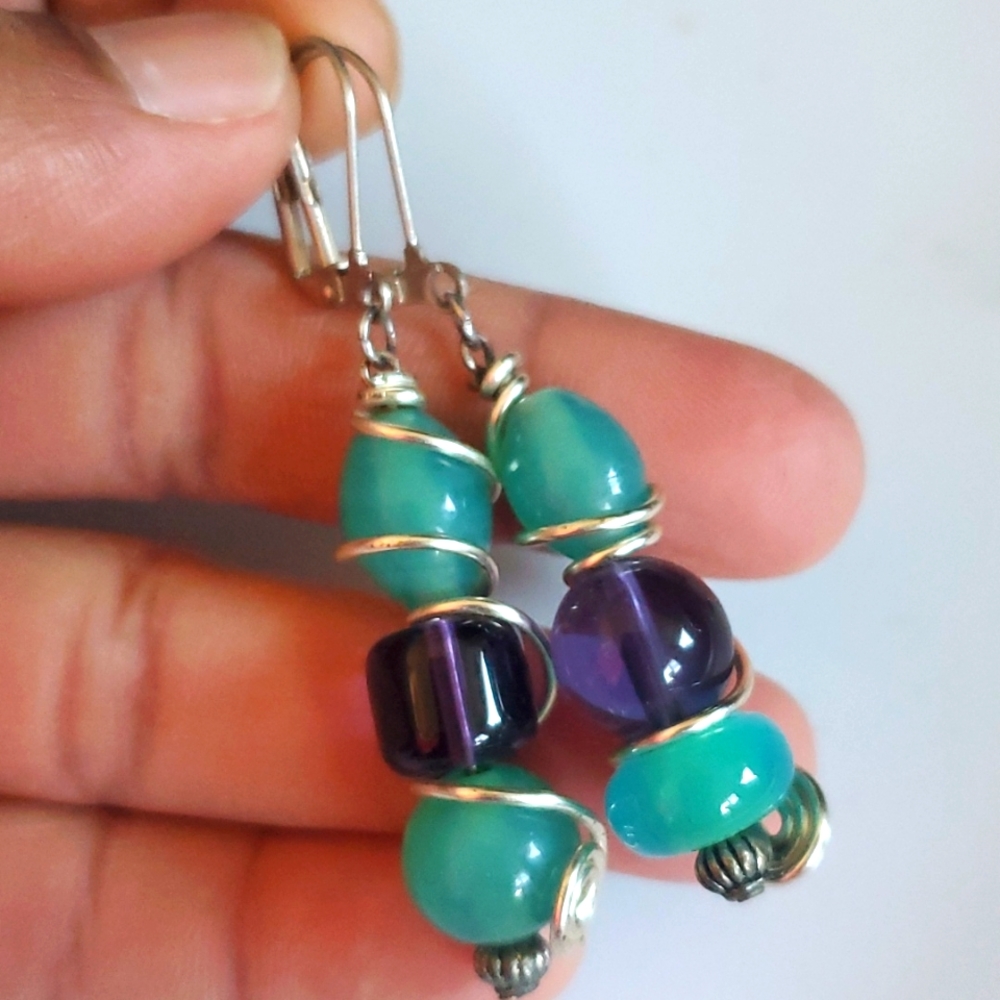 Handmade, Glass Earrings